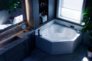 Акриловая ванна Aquatek Лира LIR150-0000032 150х150 см с фронтальным экраном вклеенный цельносварной металлический каркас